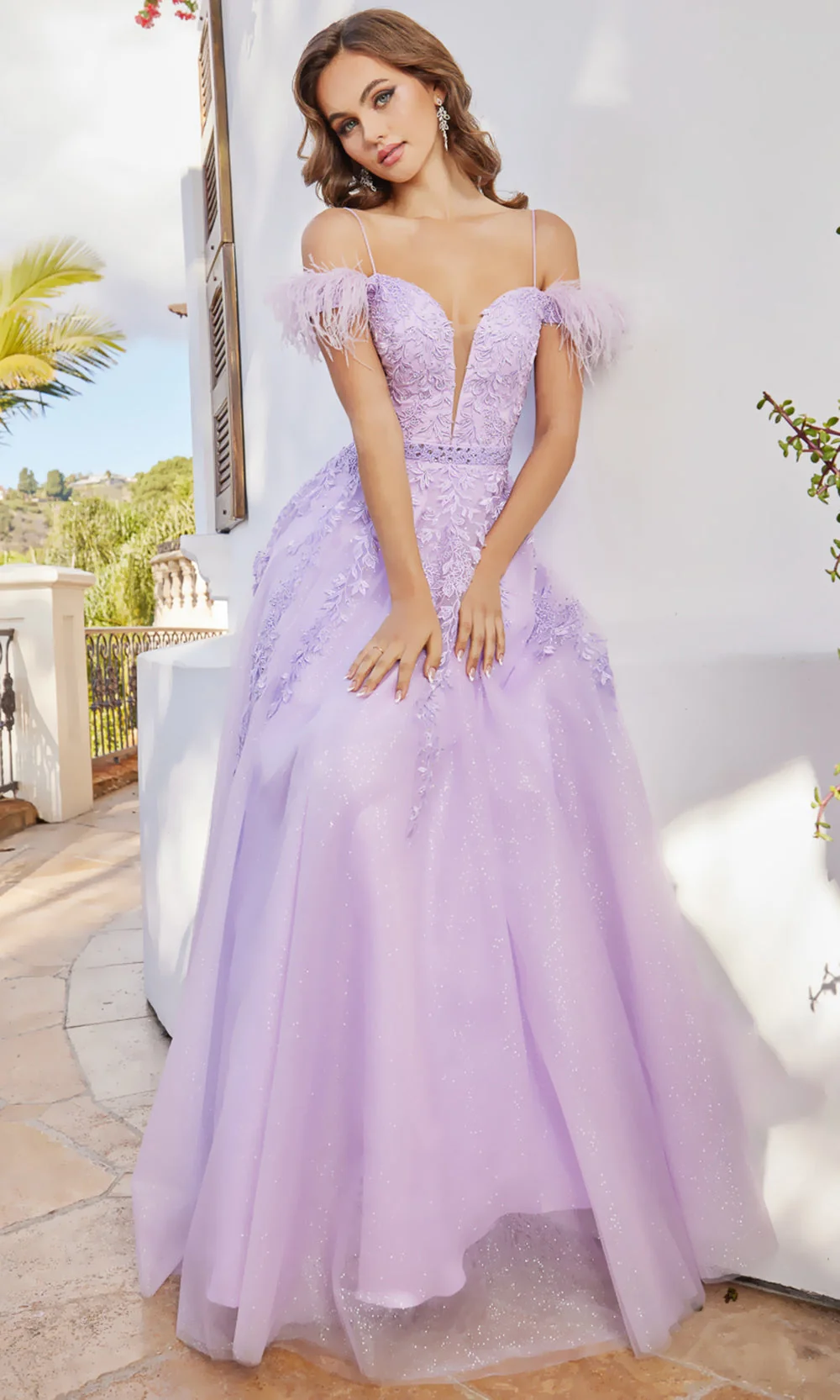 Adora Design 3143 - Plunging Sweetheart Cold Shoulder Prom Dress - Image 11