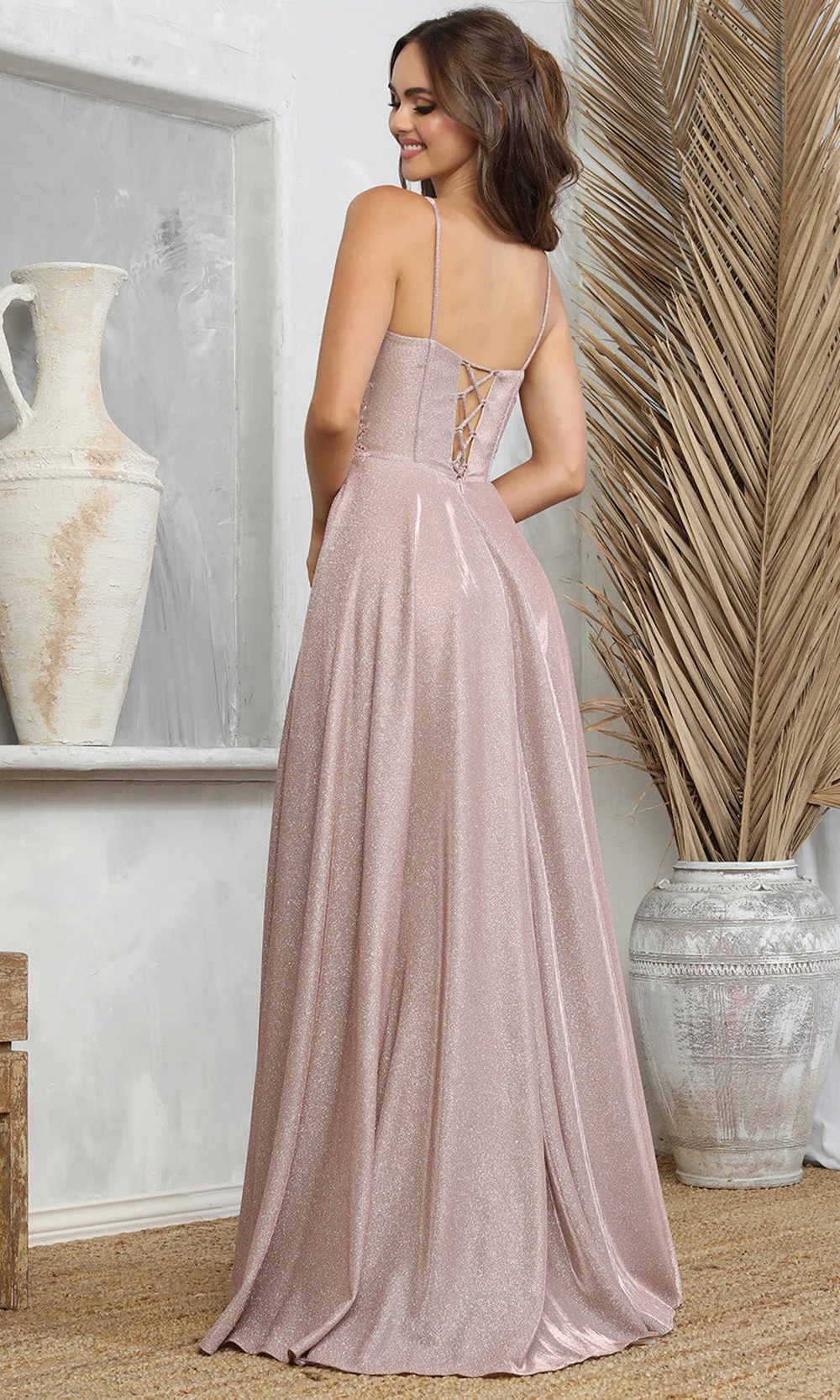 Adora Design 3232 - Embellished Illusion Waist A-Line Dress - Image 2