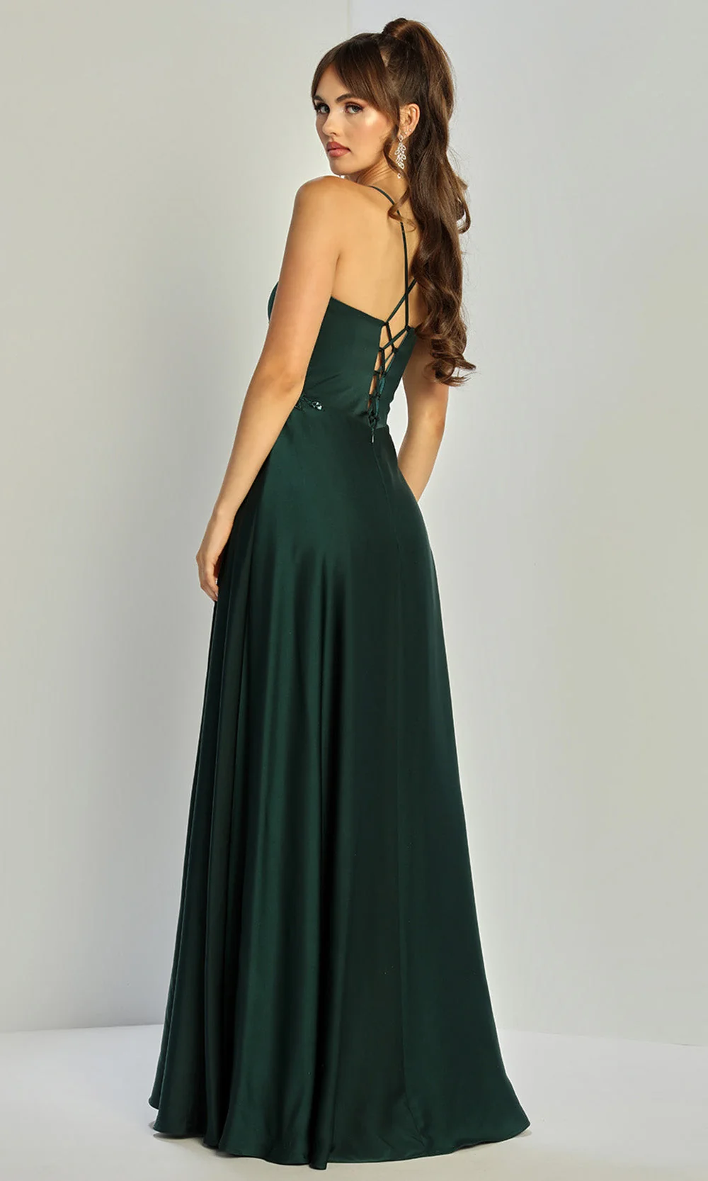 Adora Design 3321 - Floral Applique Bodice Sleeveless Gown - Image 3