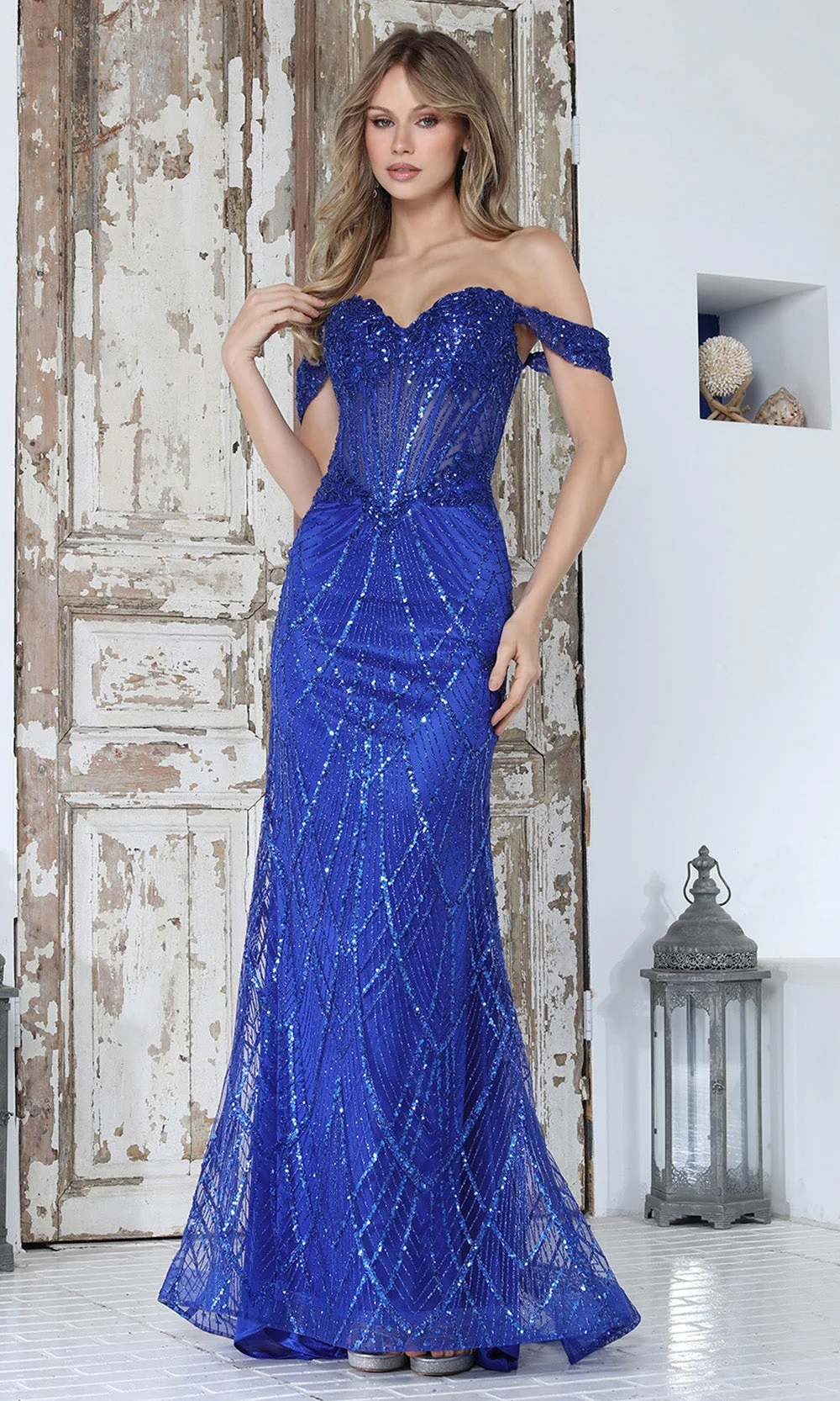 Adora Design 3359 - Mermaid Skirt Beaded Applique Prom Gown - Image 8