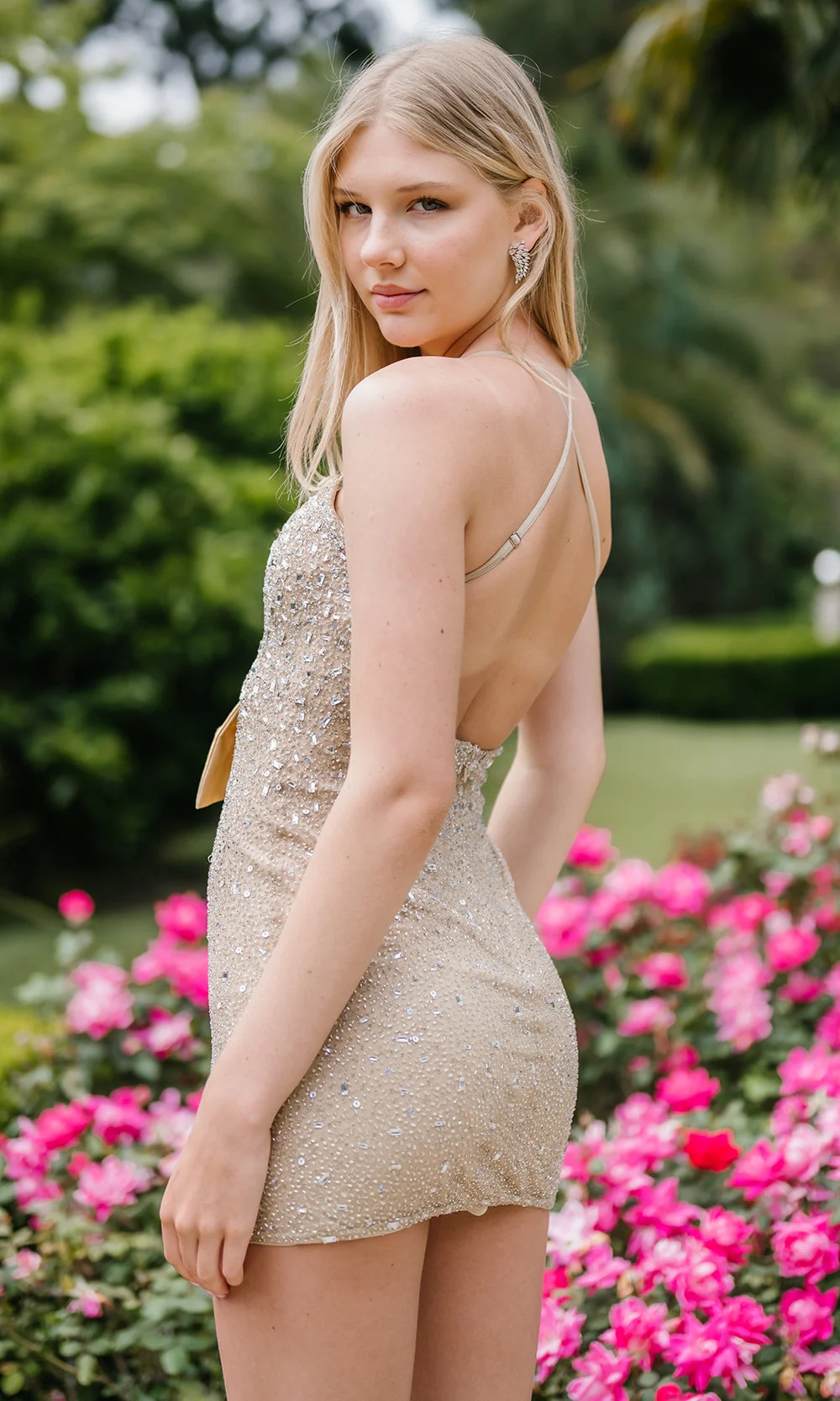 Aleta Couture 1311 - Beaded Sleeveless Cocktail Dress - Image 6