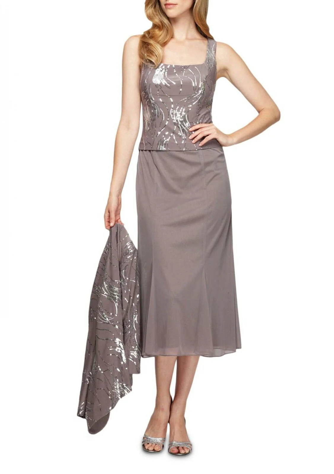Alex Evenings - 196267SC Two Piece Suit and Skirt Sequined Attire - Image 2