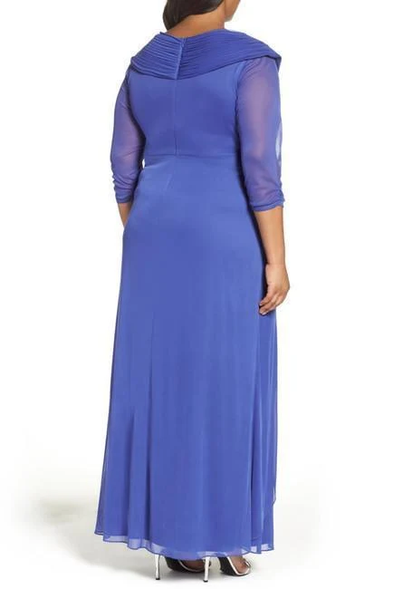 Alex Evenings - 432858SC Jewel Accented Ruched Bodice Sheath Dress - Image 5