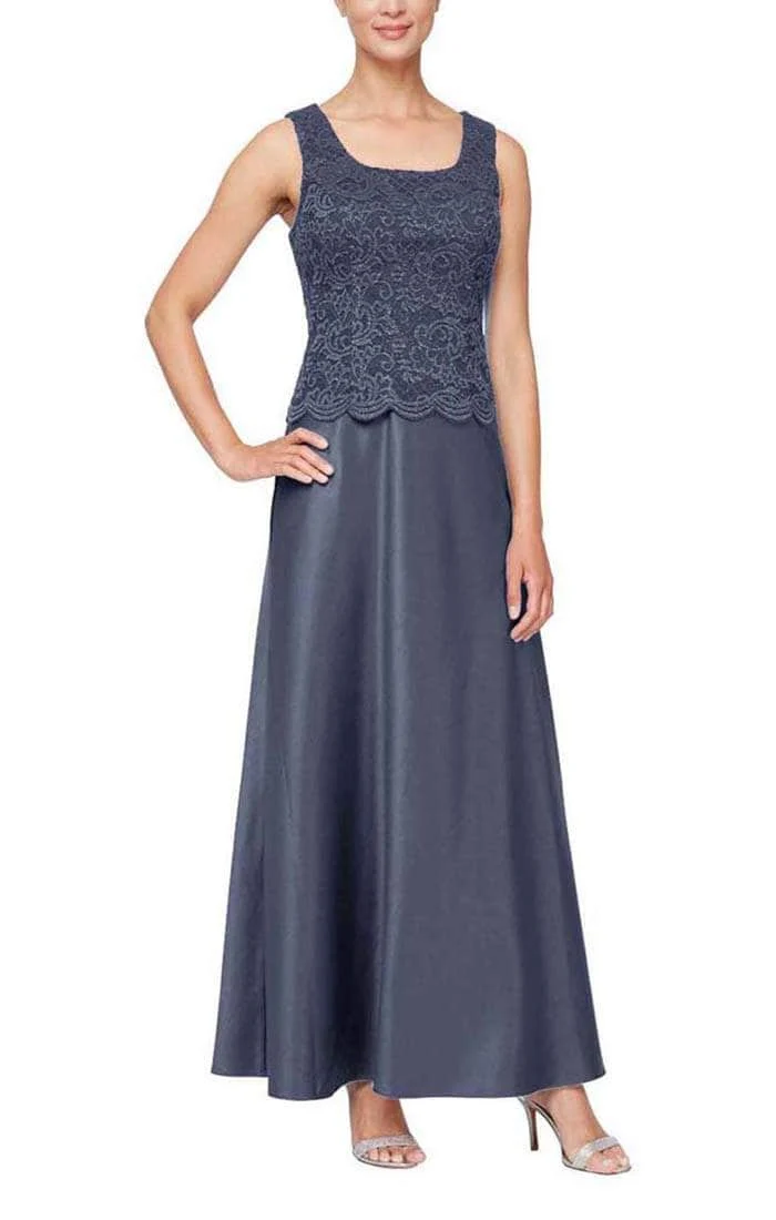 Alex Evenings 81122326 - Lace Top Long Dress With Jacket - Image 14