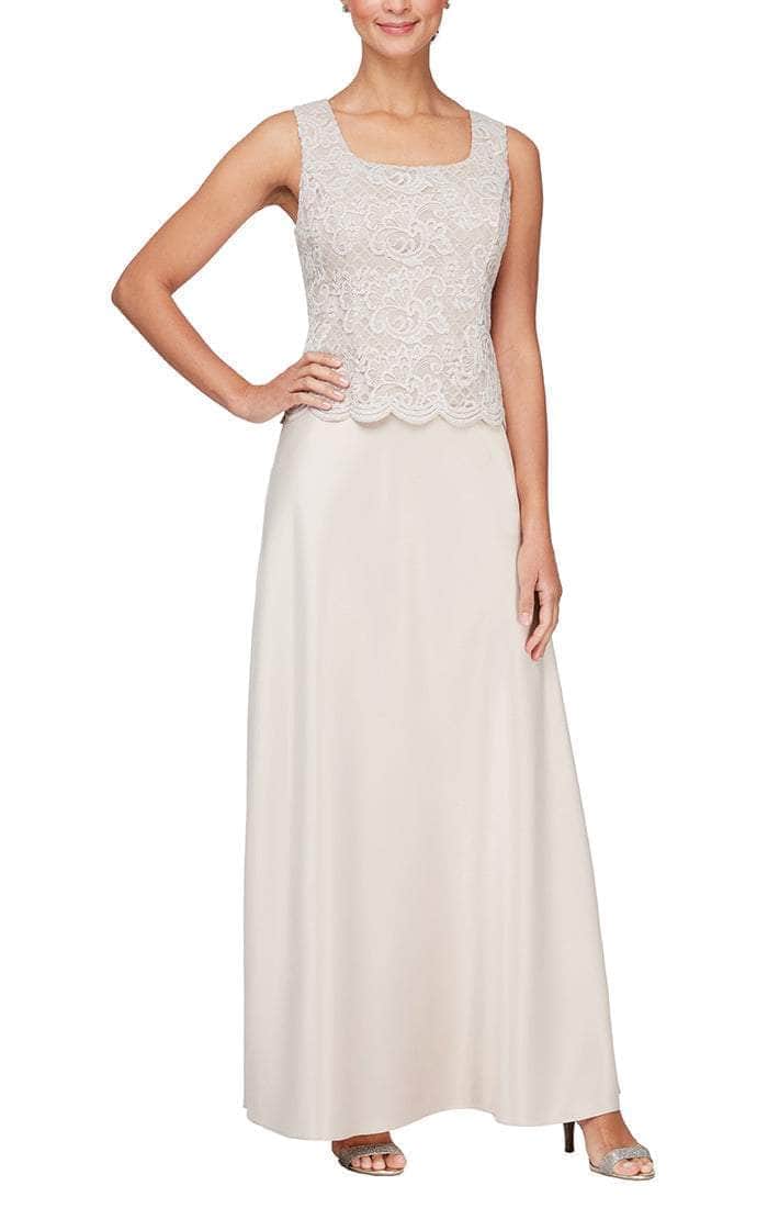 Alex Evenings 81122326 - Lace Top Long Dress With Jacket - Image 6
