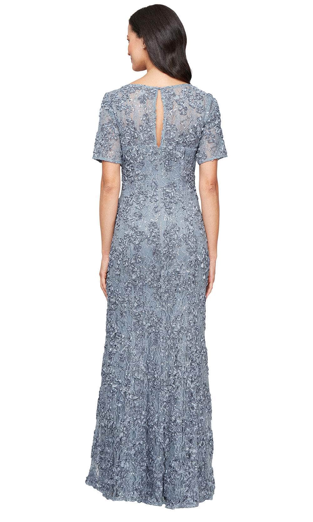 Alex Evenings 81122627 - Short Sleeve Elegant Sheath Gown - Image 2