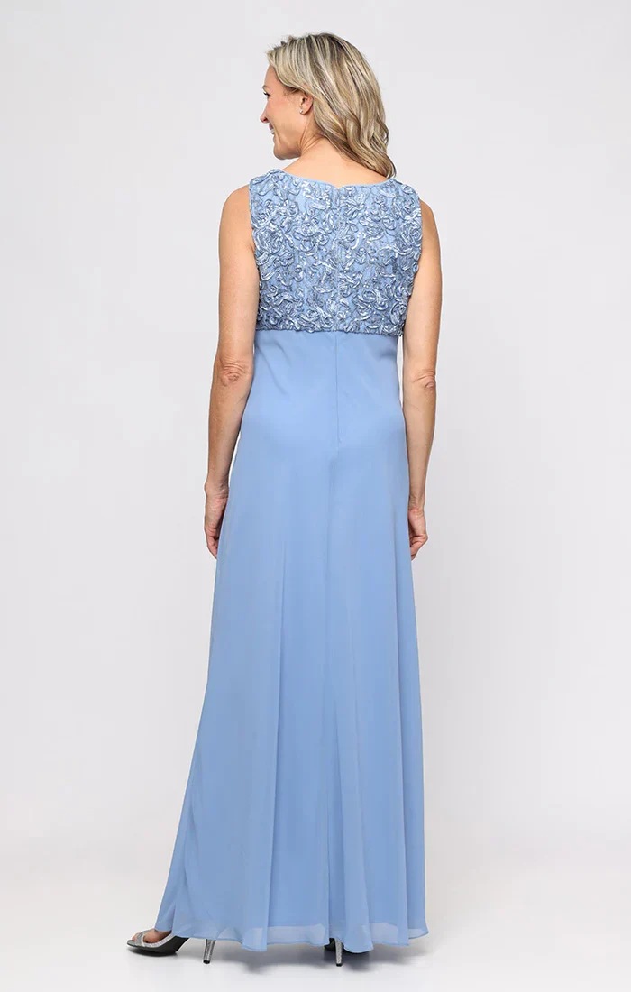 Alex Evenings 81122629 - Empire Waist Soutache Bodice Long Gown - Image 4