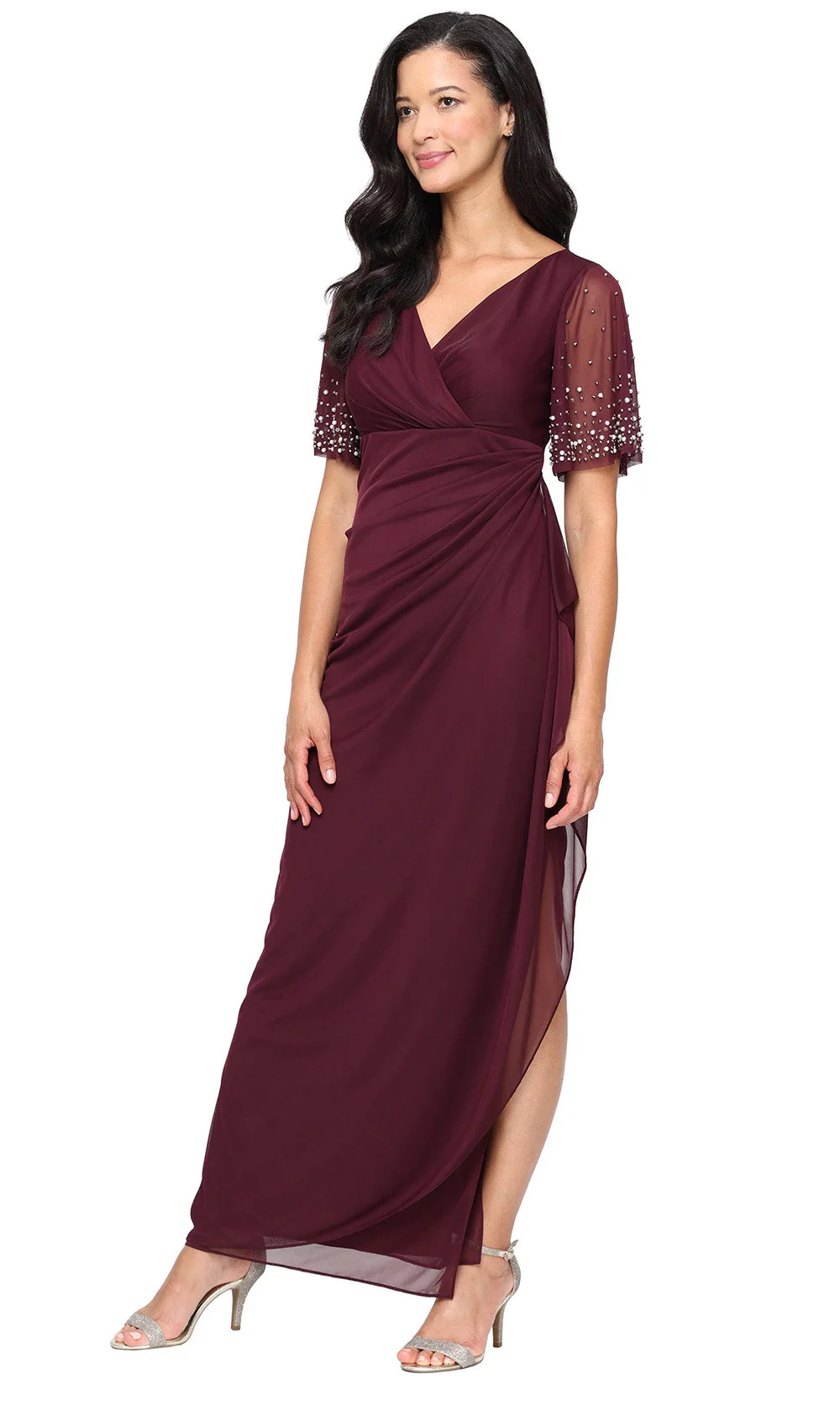 Alex Evenings 81321016 - Surplice V-Neck Empire Column Gown - Image 3