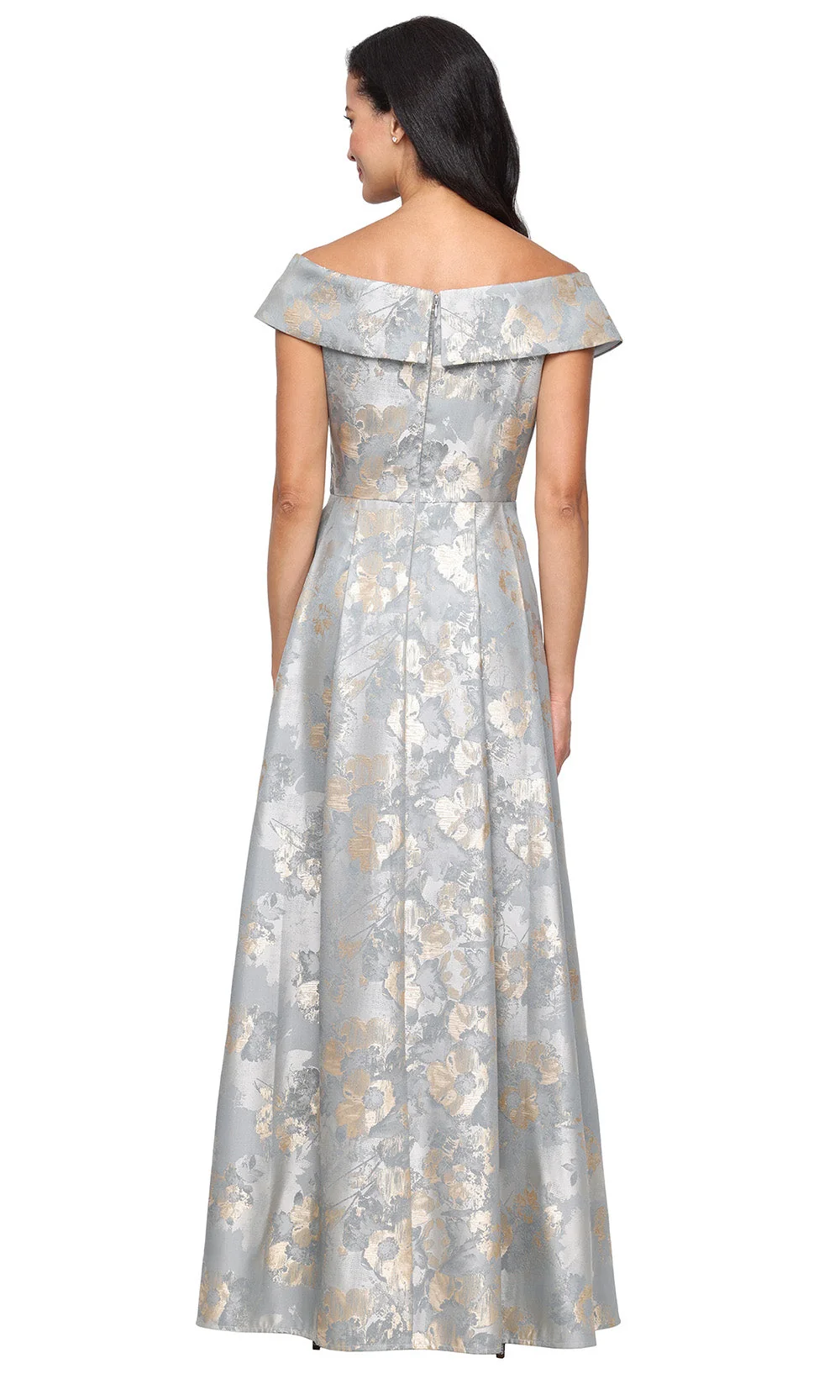 Alex Evenings 8181249 - Sweetheart Jacquard A-Line Long Gown - Image 2