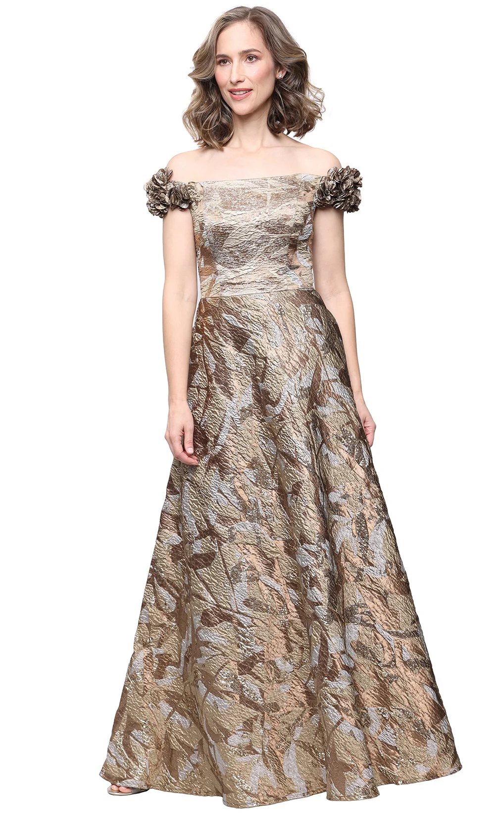 Alex Evenings 8181355 - Elegant Floral Applique Evening Dress