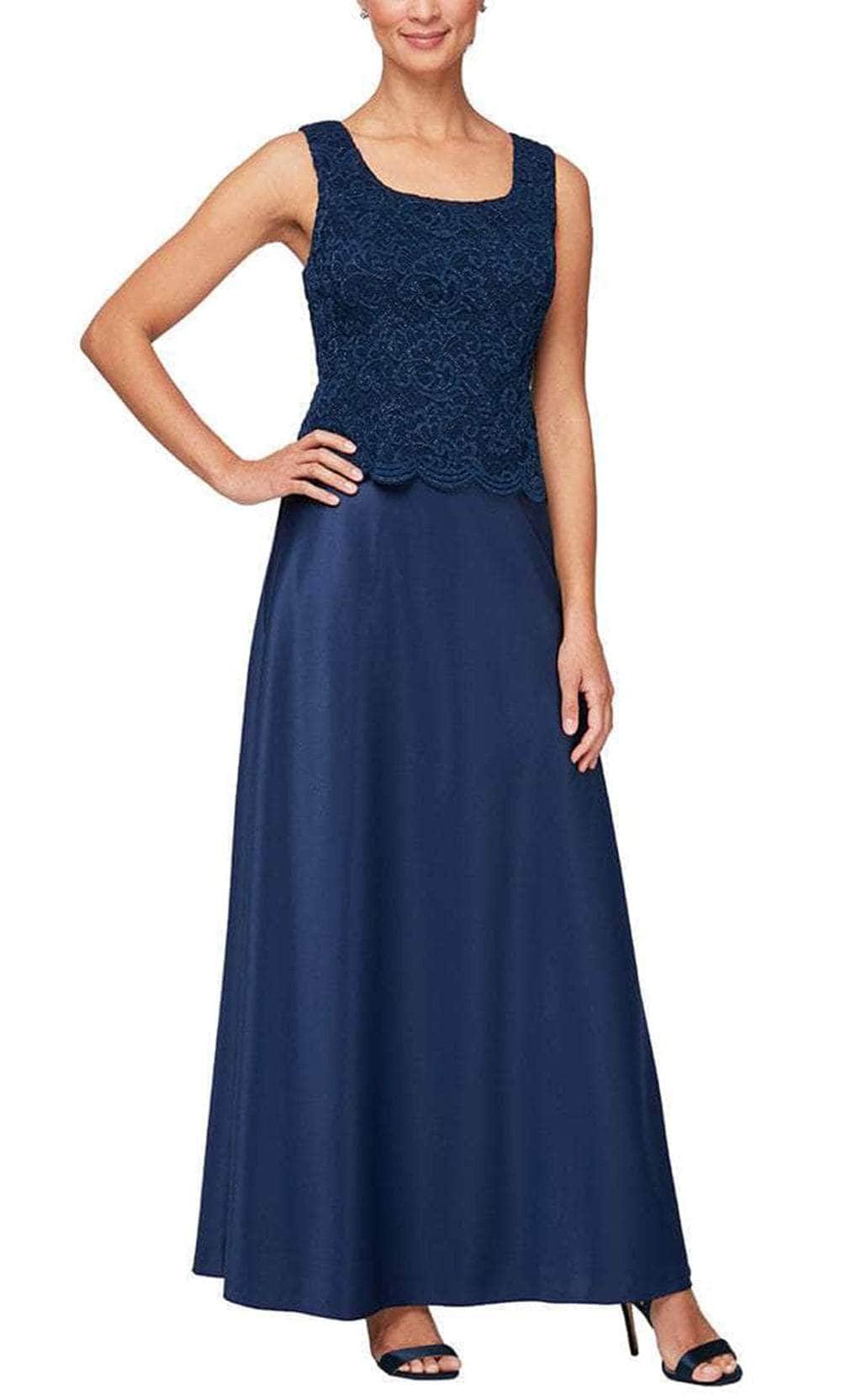 Alex Evenings - 82122326 Lace Embellished A-Line Dress - Image 5