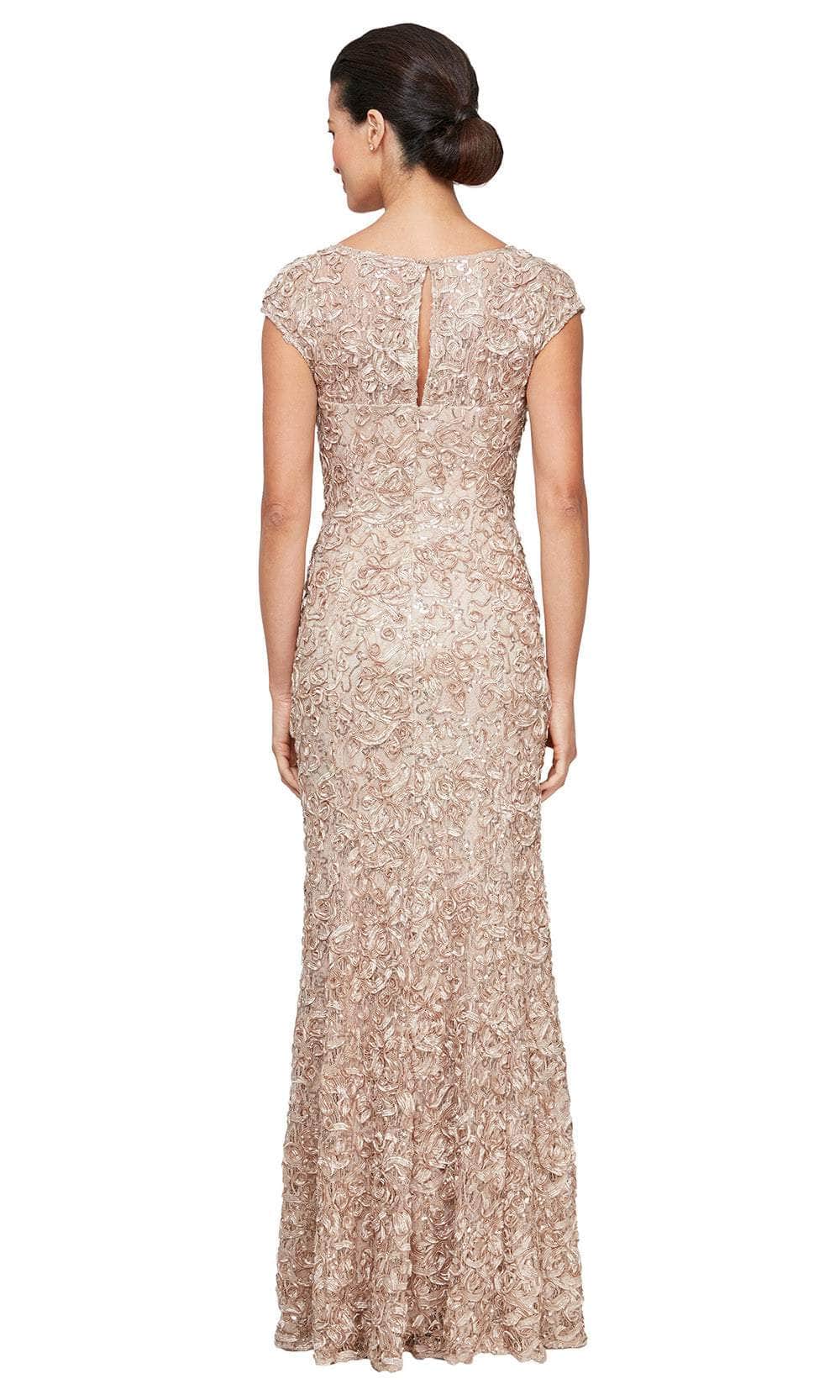 Alex Evenings 82122588 - Lace Cap Sleeve Sheath Gown - Image 6
