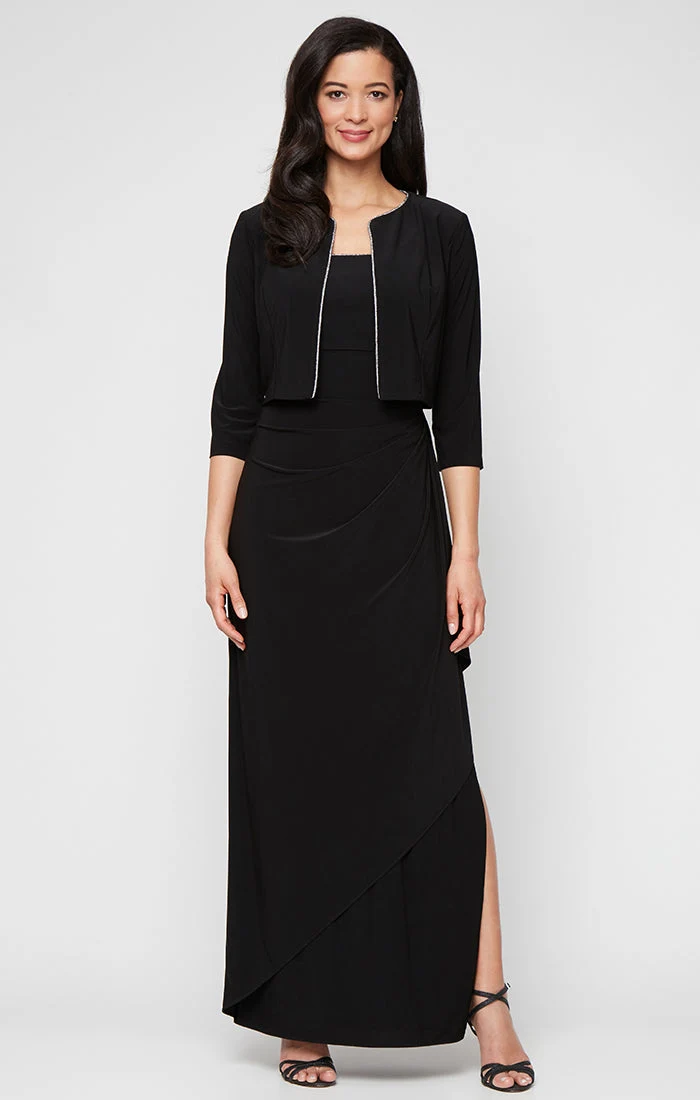 Alex Evenings 82351695 - Sleeveless Matte Jersey Gown with Slit