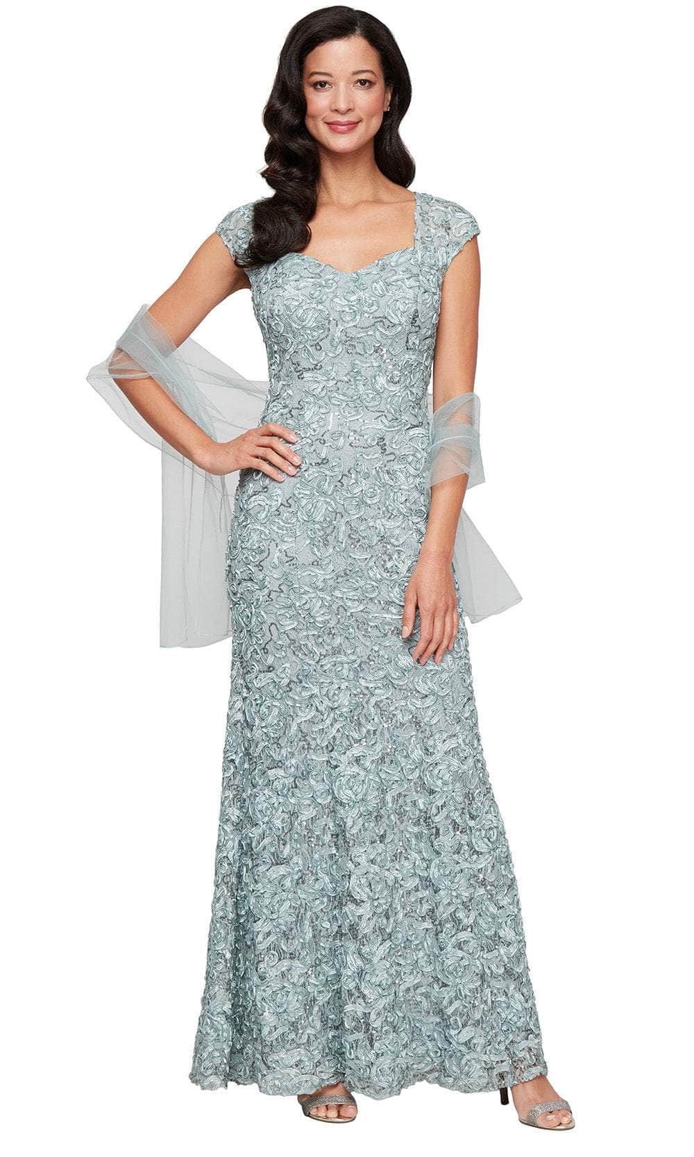 Alex Evenings 84122588 - Soutache Lace Sheath Formal Dress