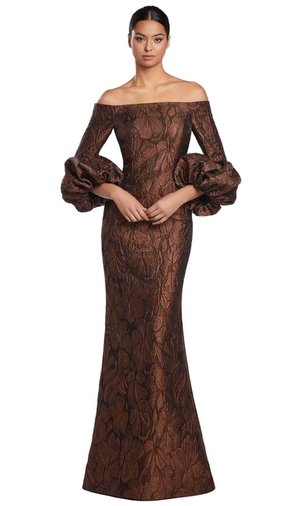 Alexander by Daymor 2054F24 - Ballon Style Long Sleeve Long Gown - Image 3