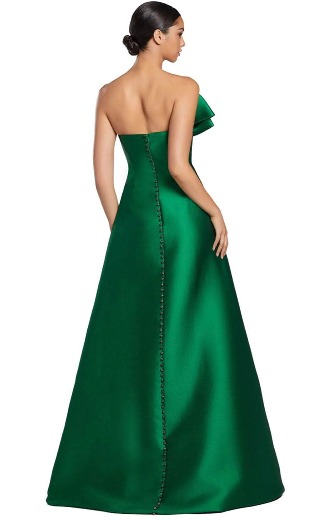 Alexander by Daymor 2068F24 - Asymmetric Neck A-Line Evening Gown - Image 3