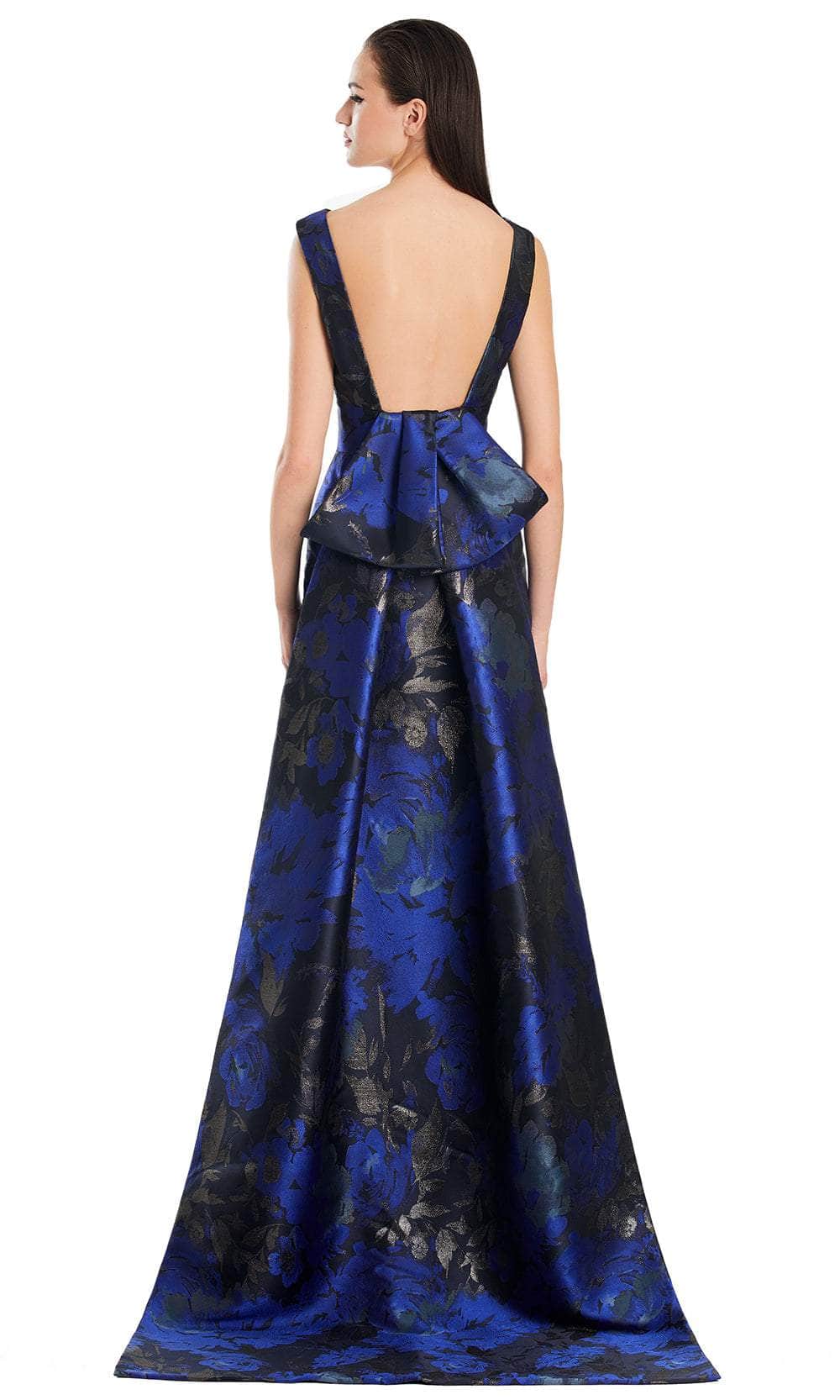 Alexander by Daymor 3043DS25 - Floral V-Neck Overskirt Gown - Image 2
