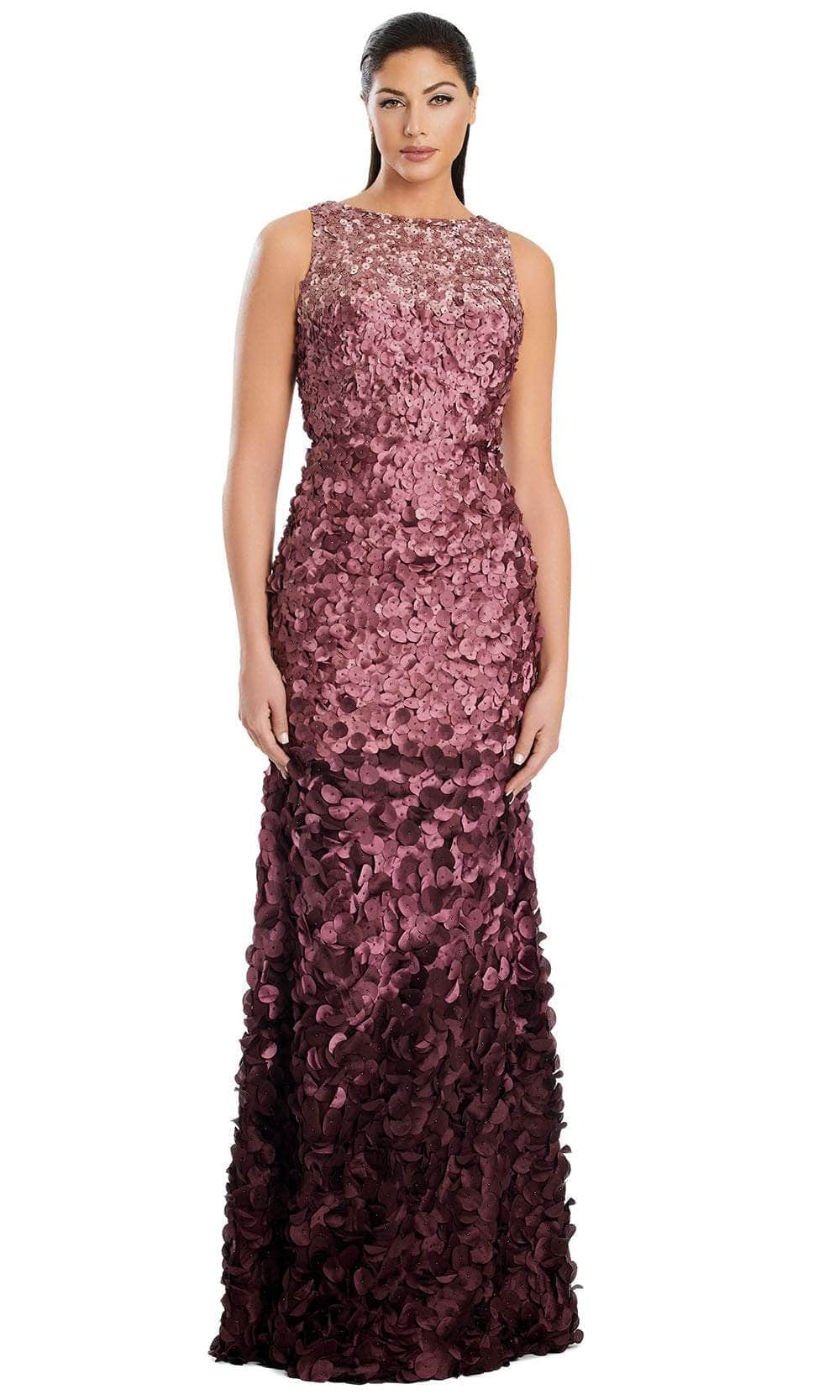 Alexander by Daymor 3062S25 - Petal Appliqued Sheath Gown - Image 6