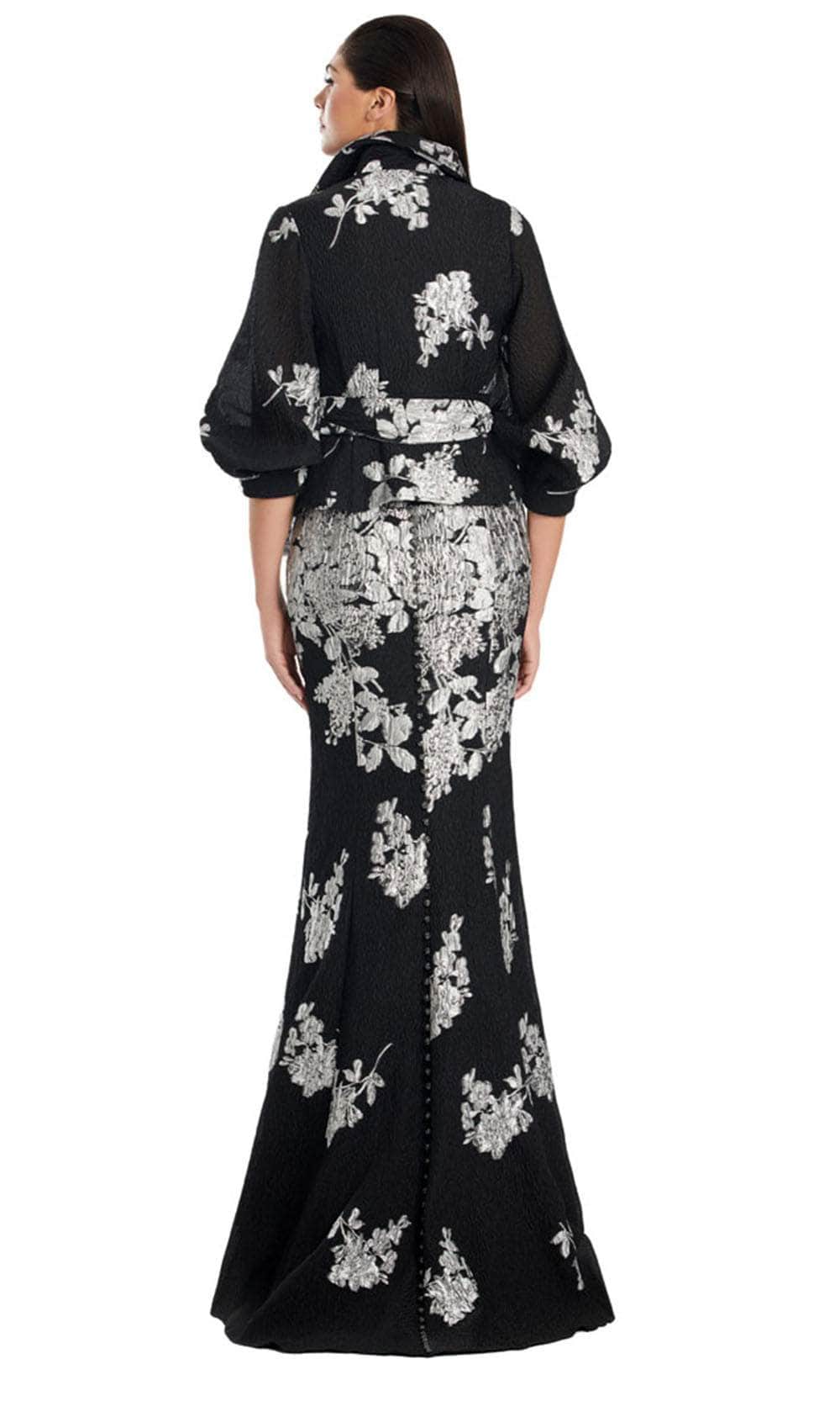 Alexander by Daymor 3088S25 - Floral Textured Sweetheart Gown with Jacket - Image 2