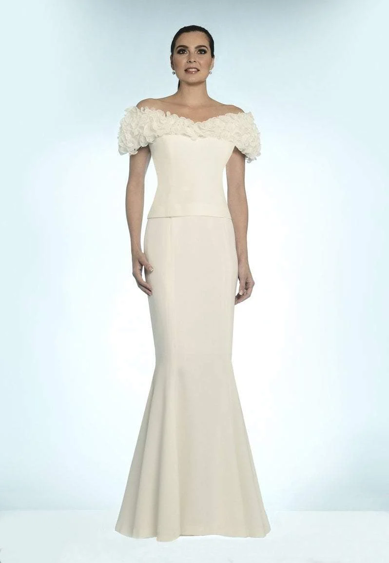 Alexander Daymor 702003 - Off Shoulder Ruffle Gown Clearance Sale - Image 3