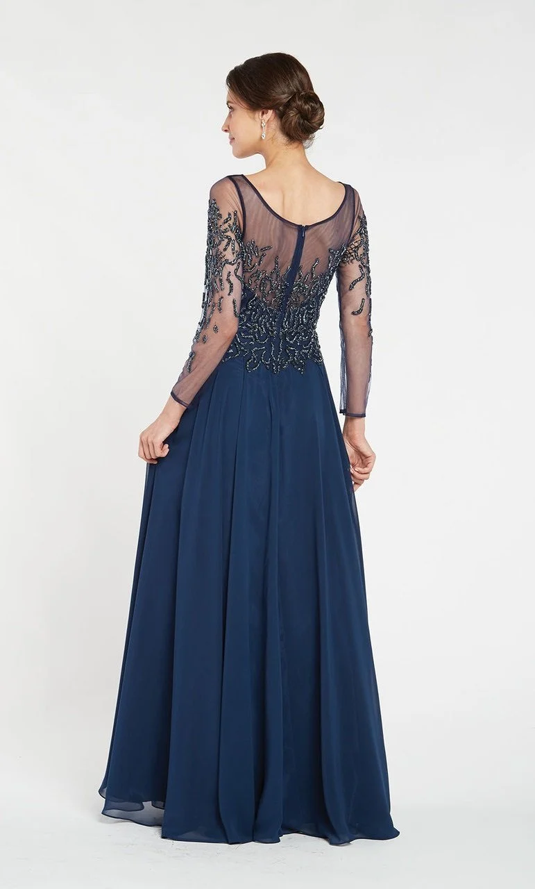Alyce Paris - 27244SC Beaded Illusion Scoop A-Line Gown - Image 2