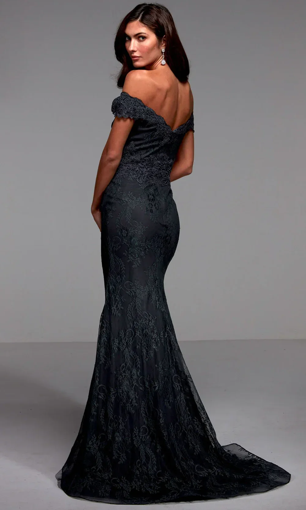 Alyce Paris 27484 - Elegant Floral Lace Sheath Evening Dress - Image 2