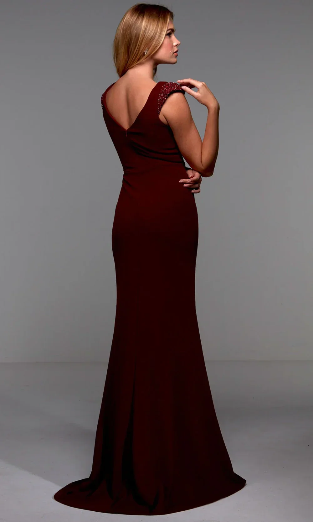 Alyce Paris 27539 - Embellished Sleeve Bateau Neck Evening Dress - Image 2