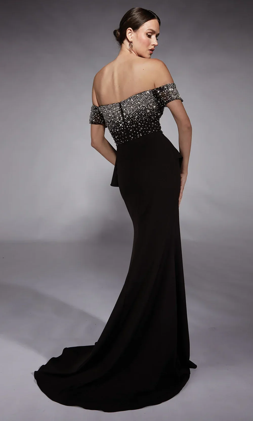 Alyce Paris 27715 - Off Shoulder Peplum Evening Gown - Image 2