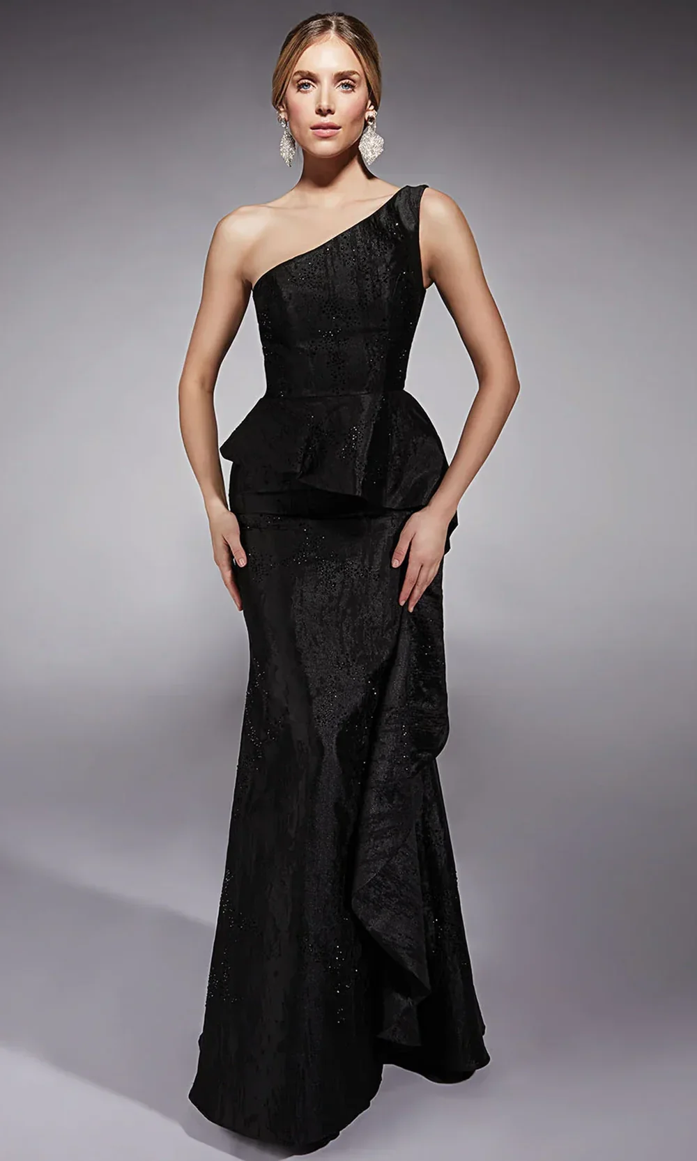 Alyce Paris 27732 - One Shoulder Evening Dress with Ruffle Detail - Image 3