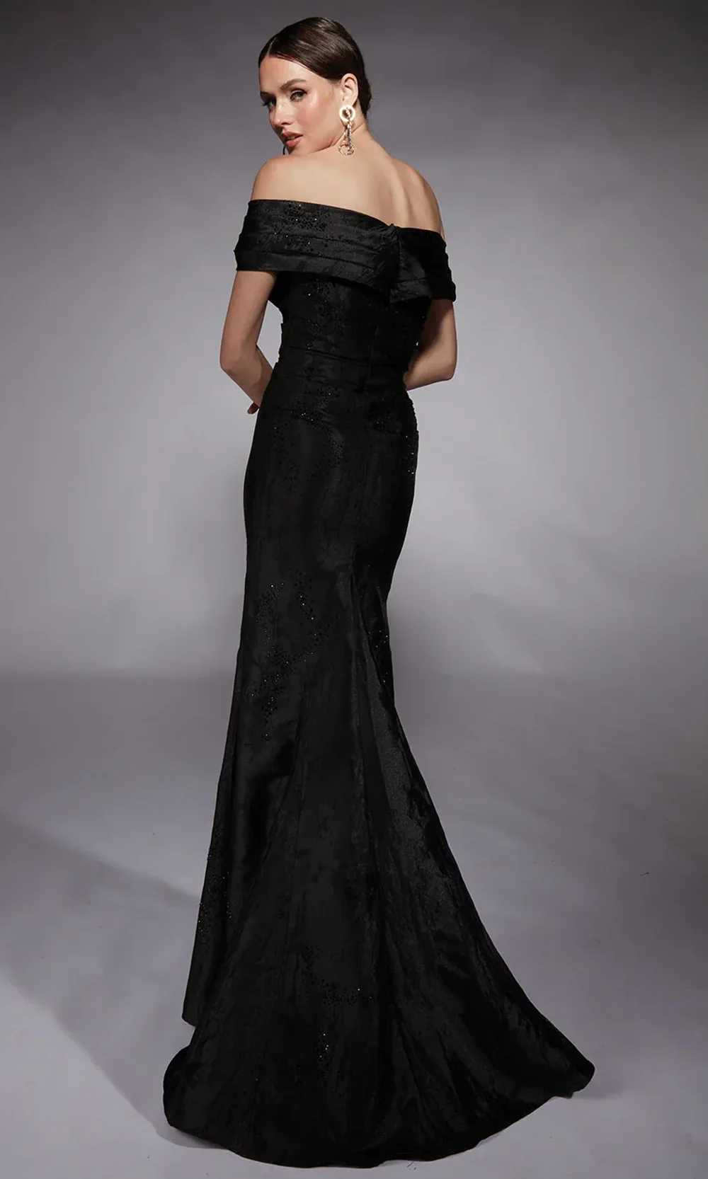 Alyce Paris 27733 - Pleated Bodice Jacquard Evening Dress - Image 2
