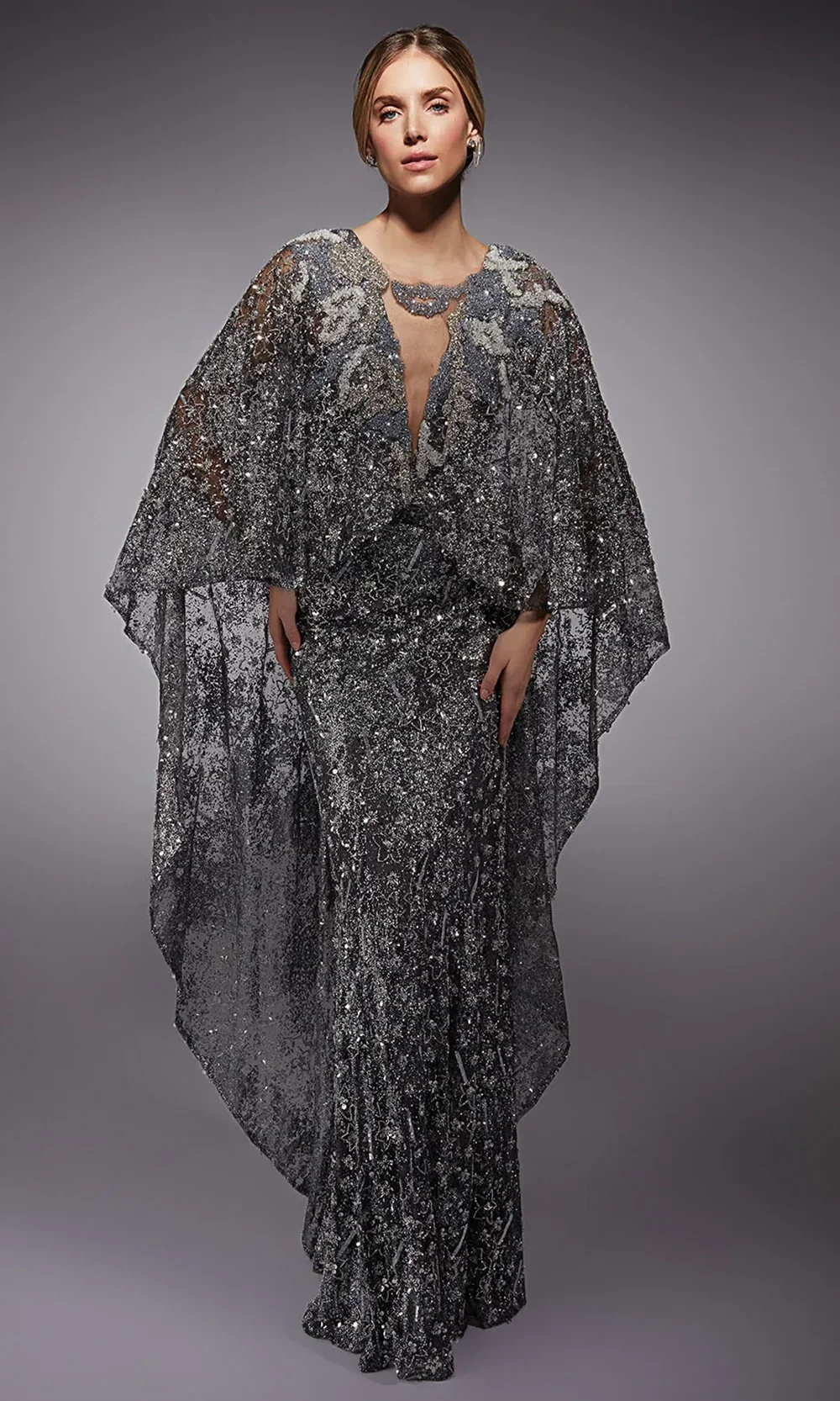 Alyce Paris 27752 - Sheath Glitter Gown with Illusion Neck - Image 3