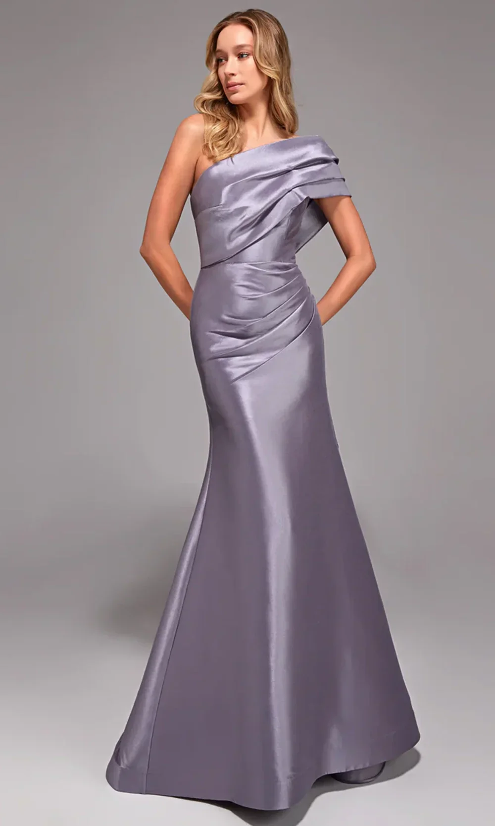Alyce Paris 27838 - Draped One-Shoulder Mermaid Dress - Image 3