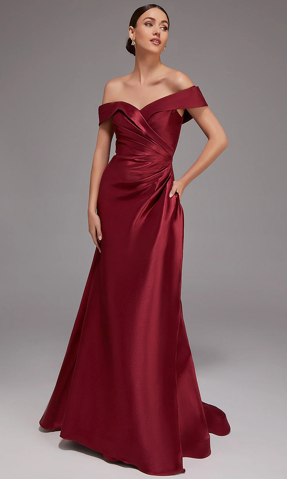 Alyce Paris 27857 - Ruched Wrap Bodice Sweetheart Gown - Image 3