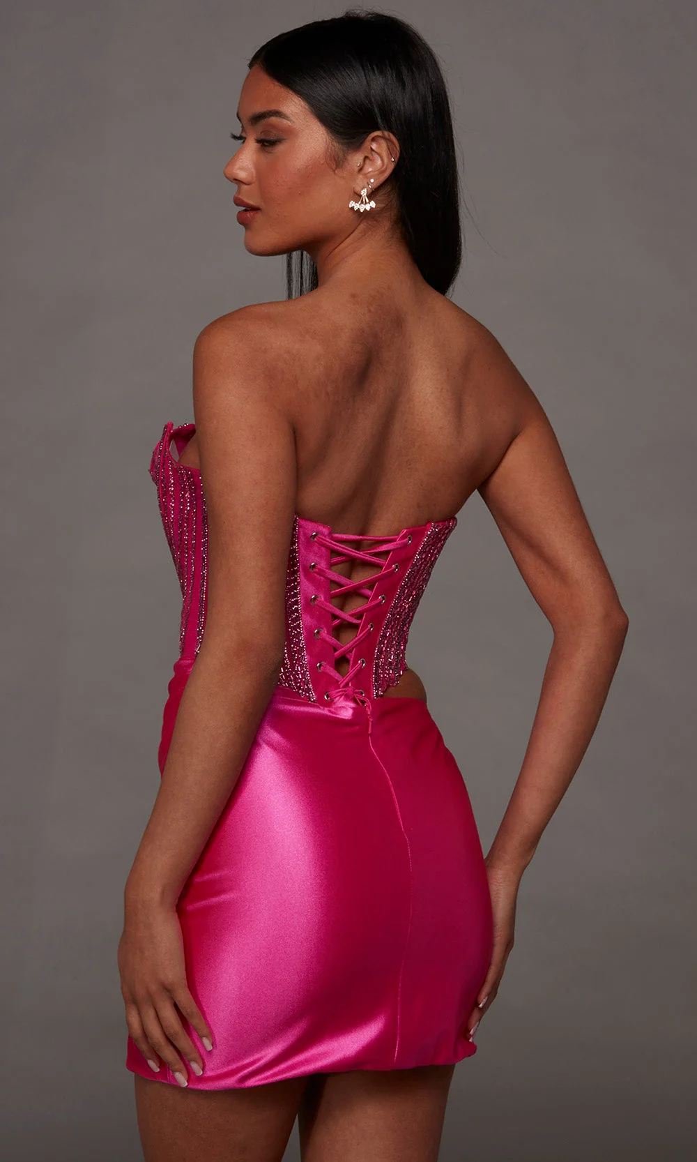Alyce Paris 40194 - Beaded Top Strapless Satin Dress - Image 2