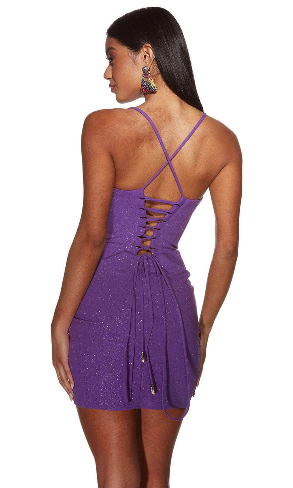Alyce Paris 4823 - Strappy Back Tulip Hem Cocktail Dress - Image 2