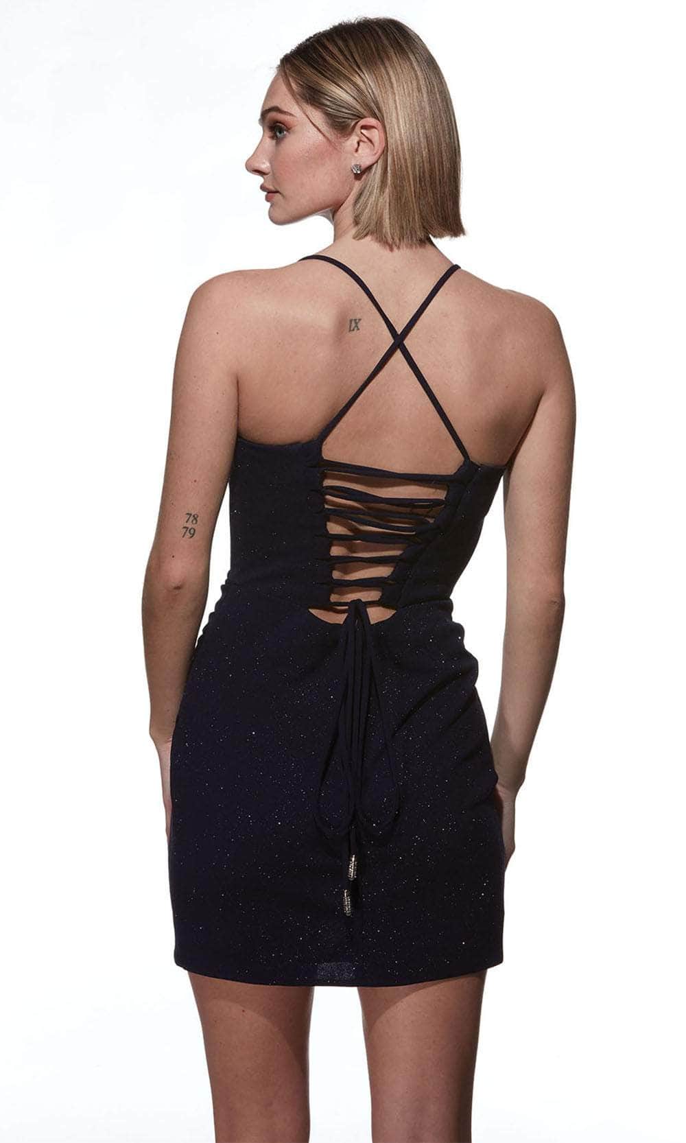 Alyce Paris 4823 - Strappy Back Tulip Hem Cocktail Dress - Image 5