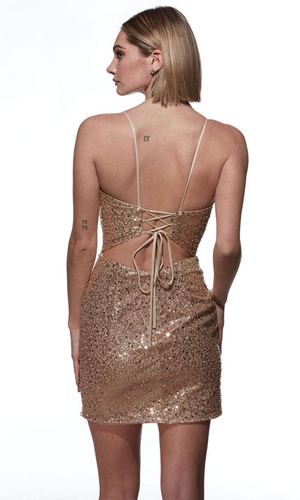 Alyce Paris 4831 - Allover Sequin Scoop Neck Cocktail Dress - Image 5