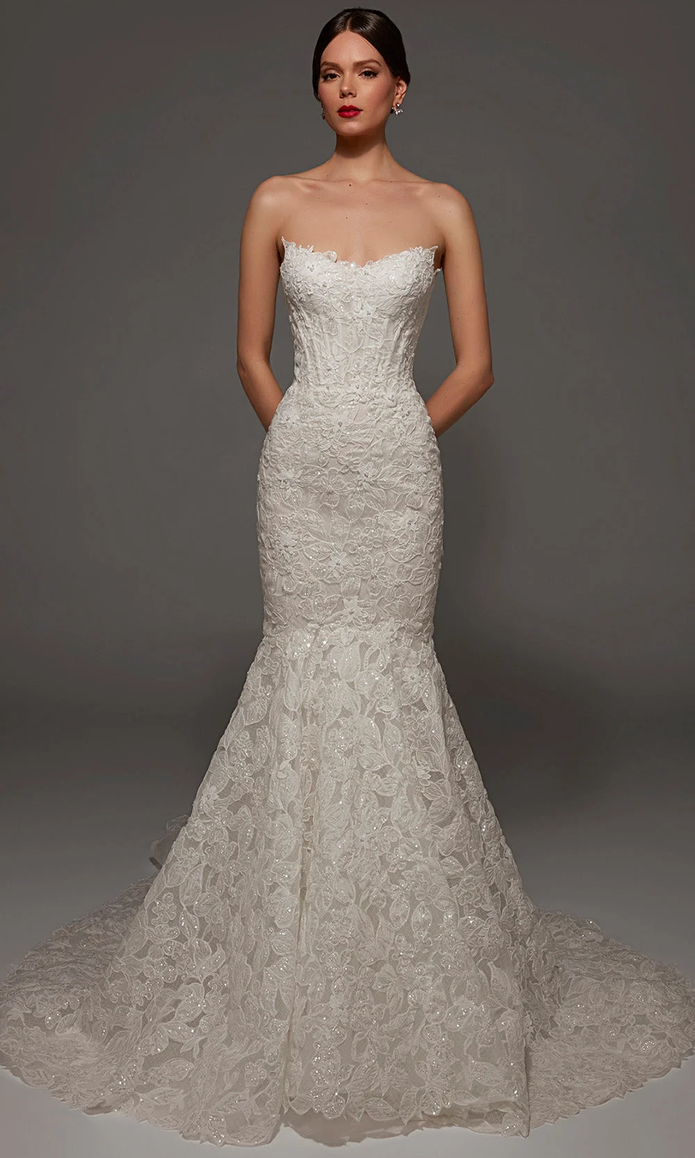 Alyce Paris 50006 - Sweetheart Lace Applique Mermaid Gown