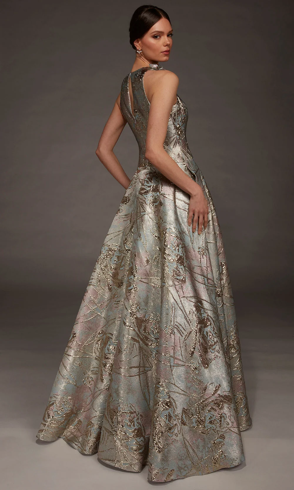 Alyce Paris 55027 - Textured Keyhole Back Evening Gown - Image 2