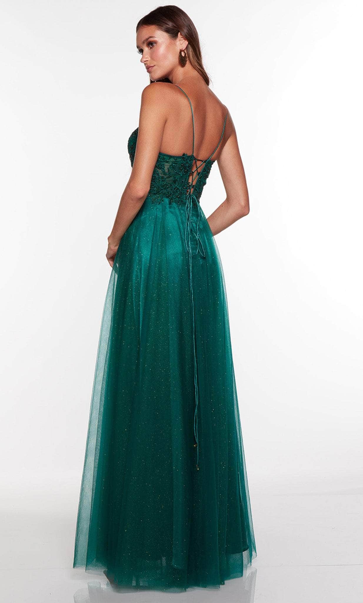 Alyce Paris 61325 - Embellished Top High Slit Prom Dress - Image 3