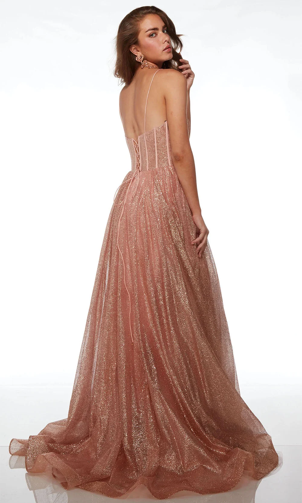 Alyce Paris 61600 - Glitter A-Line Evening Dress - Image 8