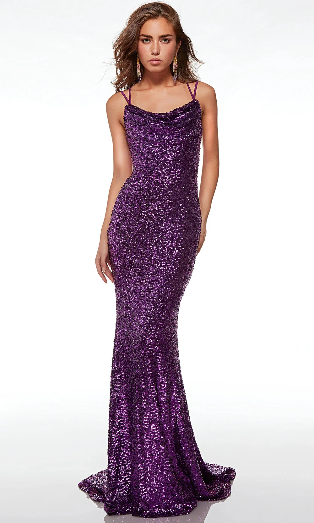 Alyce Paris 61626 - Strappy Back Cowl Neck Prom Gown - Image 3