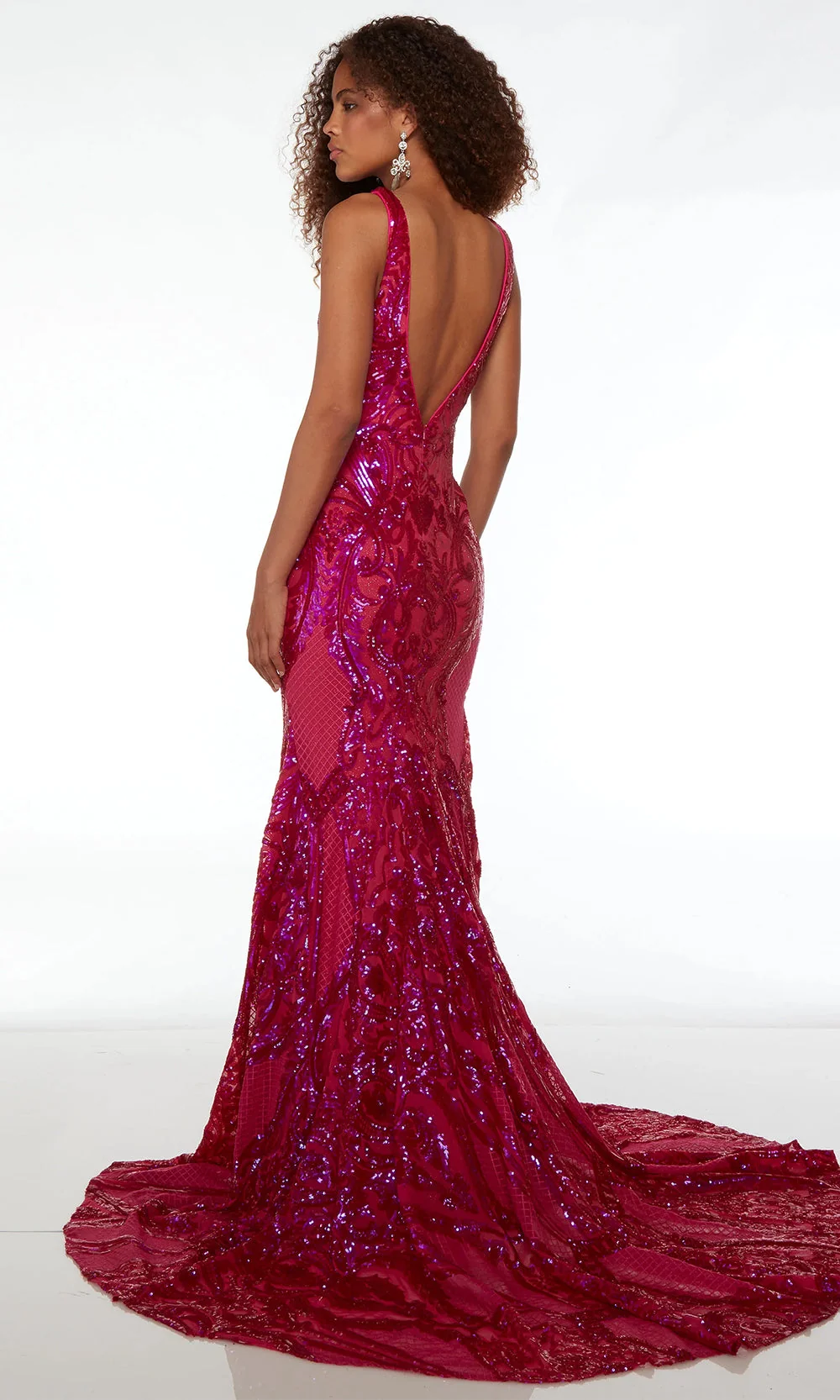 Alyce Paris 61651 - Sleeveless Sequin Embellished Prom Gown - Image 4