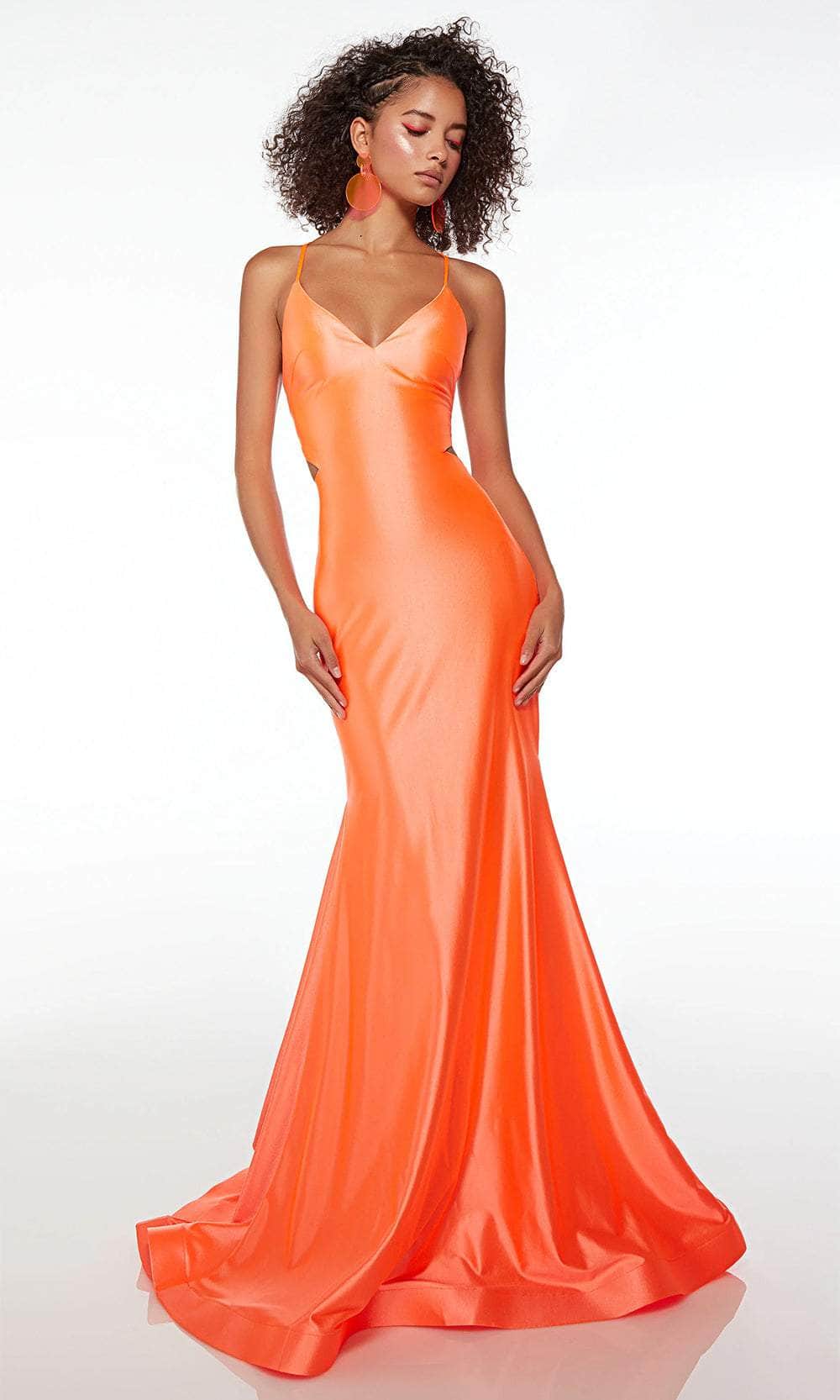 Alyce Paris 61674 - Spaghetti Strap Satin Prom Dress - Image 5