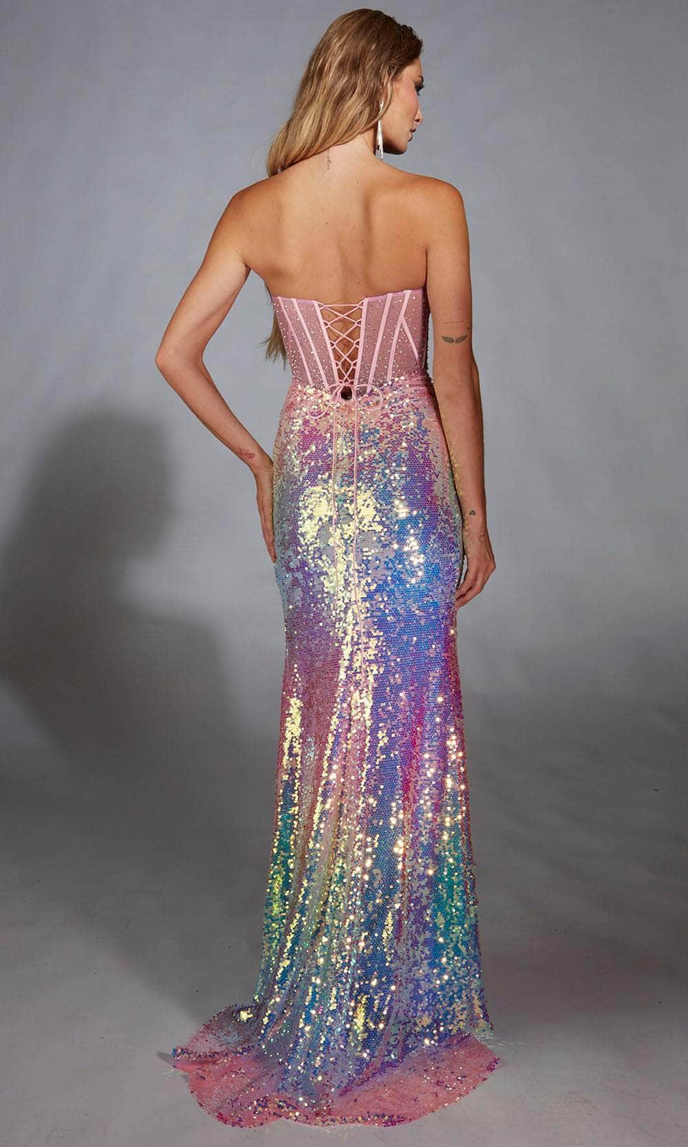 Alyce Paris 61734 - Corset Bodice Sequin Dress - Image 2
