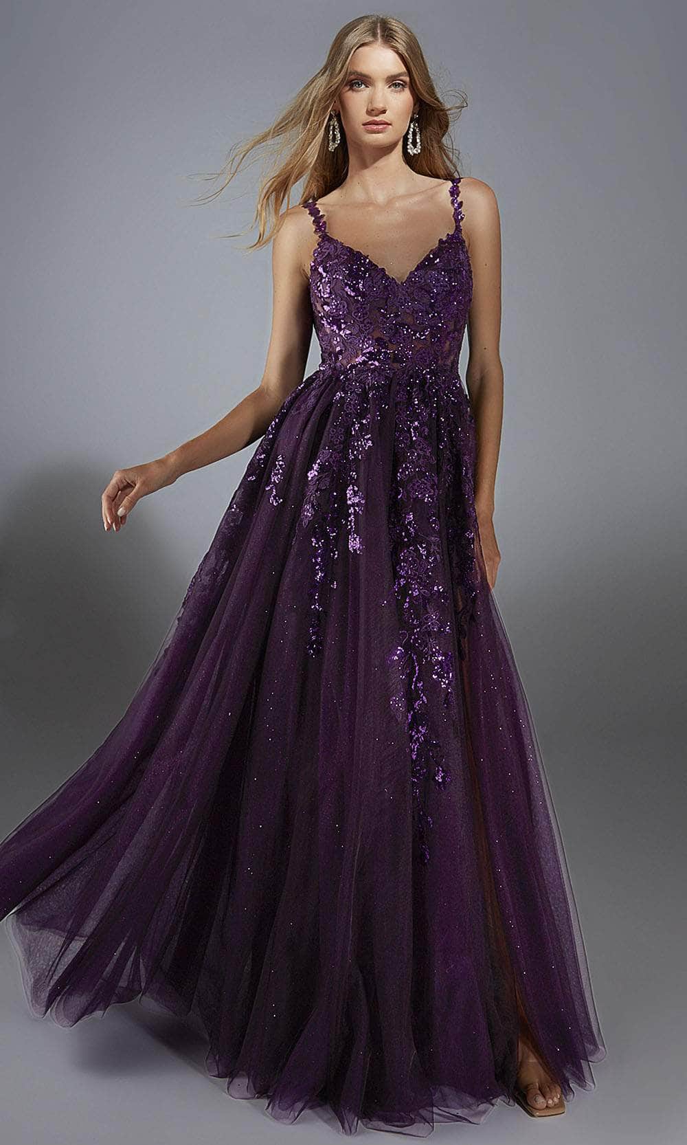Alyce Paris 61891 - Sequin Embroidered A-Line Gown - Image 3