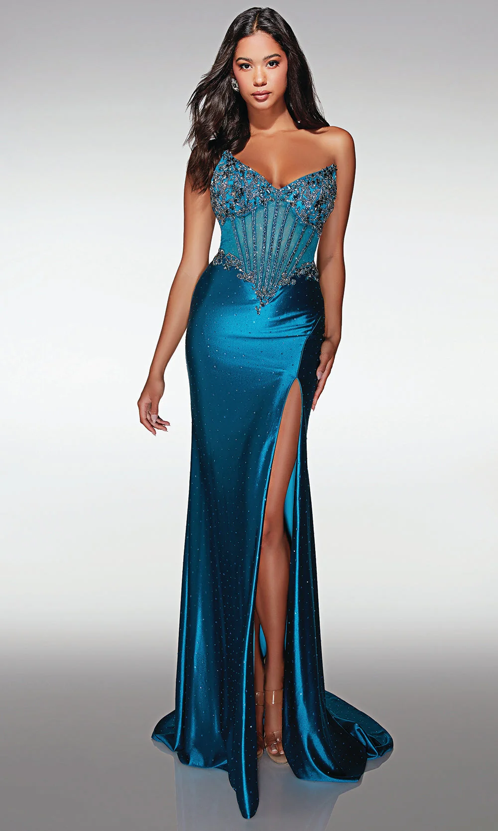 Alyce Paris 62168 - Strapless Satin Formal Dress - Image 3