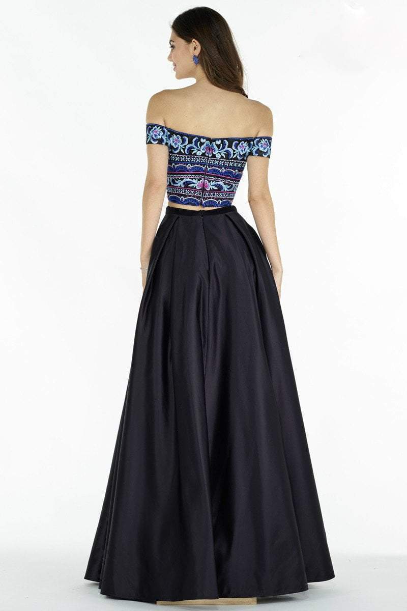 Alyce Paris - 6817SC Two-Piece Embroidery-Ornate Off Shoulder Dress - Image 2