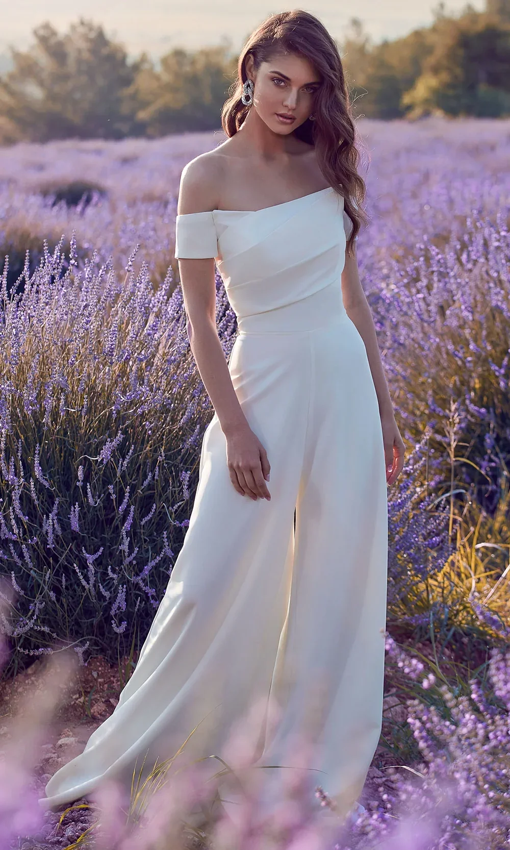 Alyce Paris 70014 - Cap Sleeve Plain Wide-Leg Jumpsuit - Image 7