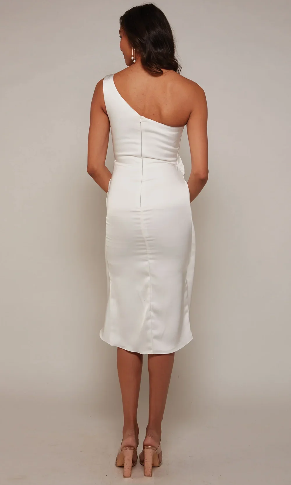 Alyce Paris 70038 - Asymmetric Neck Tulip Hem Dress - Image 2
